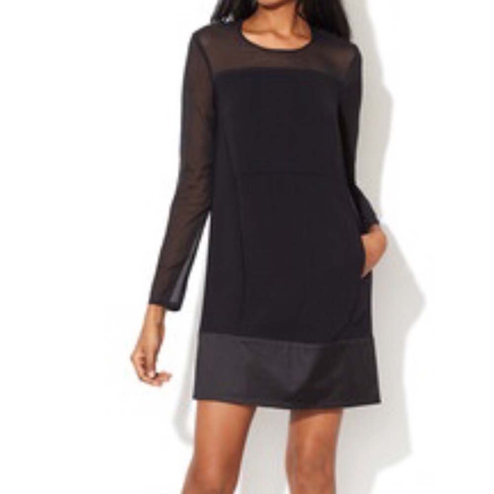 The Kooples Sheer Seamed Combo Dress